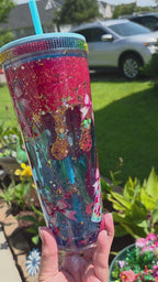 ALANI 24 oz acrylic lava snow globe tumbler