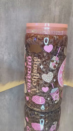 CAFECITO 16 oz acrylic iced coffee snowglobe tumbler