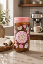 CAFECITO 16 oz acrylic iced coffee snowglobe tumbler
