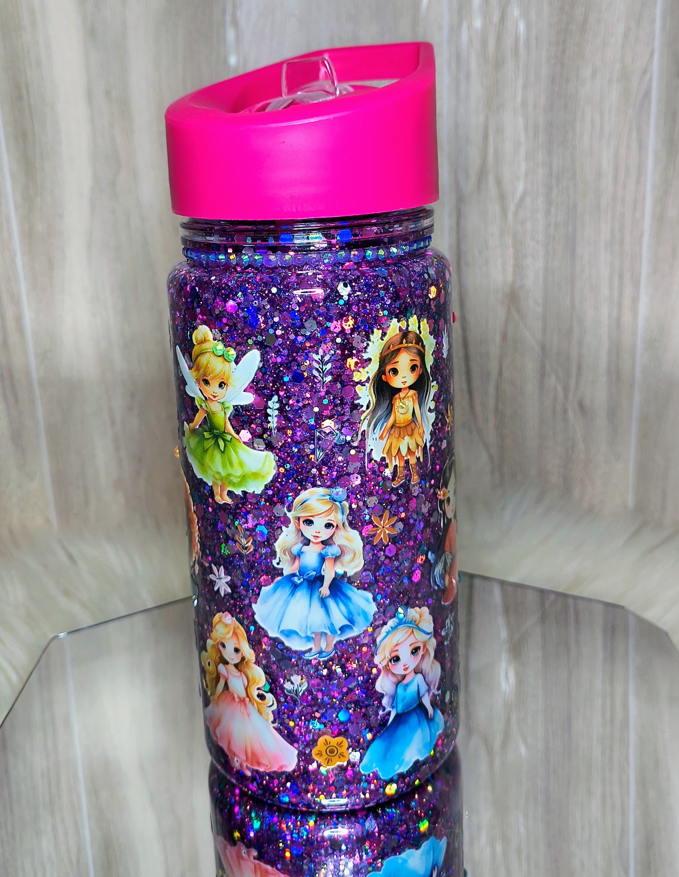 PRINCESS 10 oz acrylic kids snowglobe tumbler