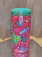 TEACHER 16 oz acrylic snowglobe tumbler with matching pen