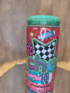 TEACHER 16 oz acrylic snowglobe tumbler with matching pen