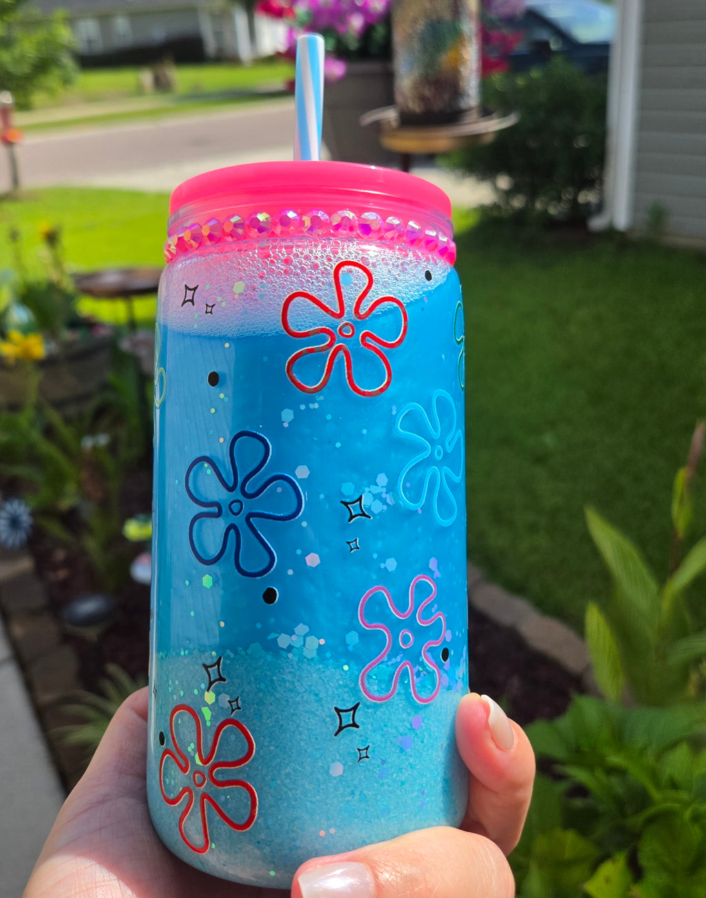 16 oz acrylic water snowglobe ONE MENTAL BREAKDOWN LATER tumbler