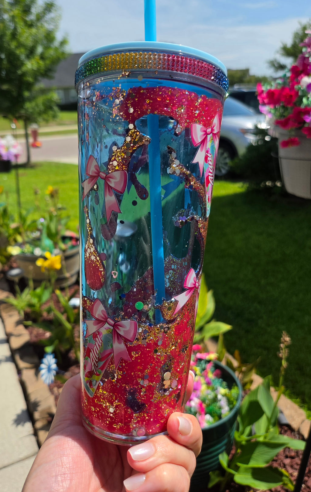 ALANI 24 oz acrylic lava snow globe tumbler