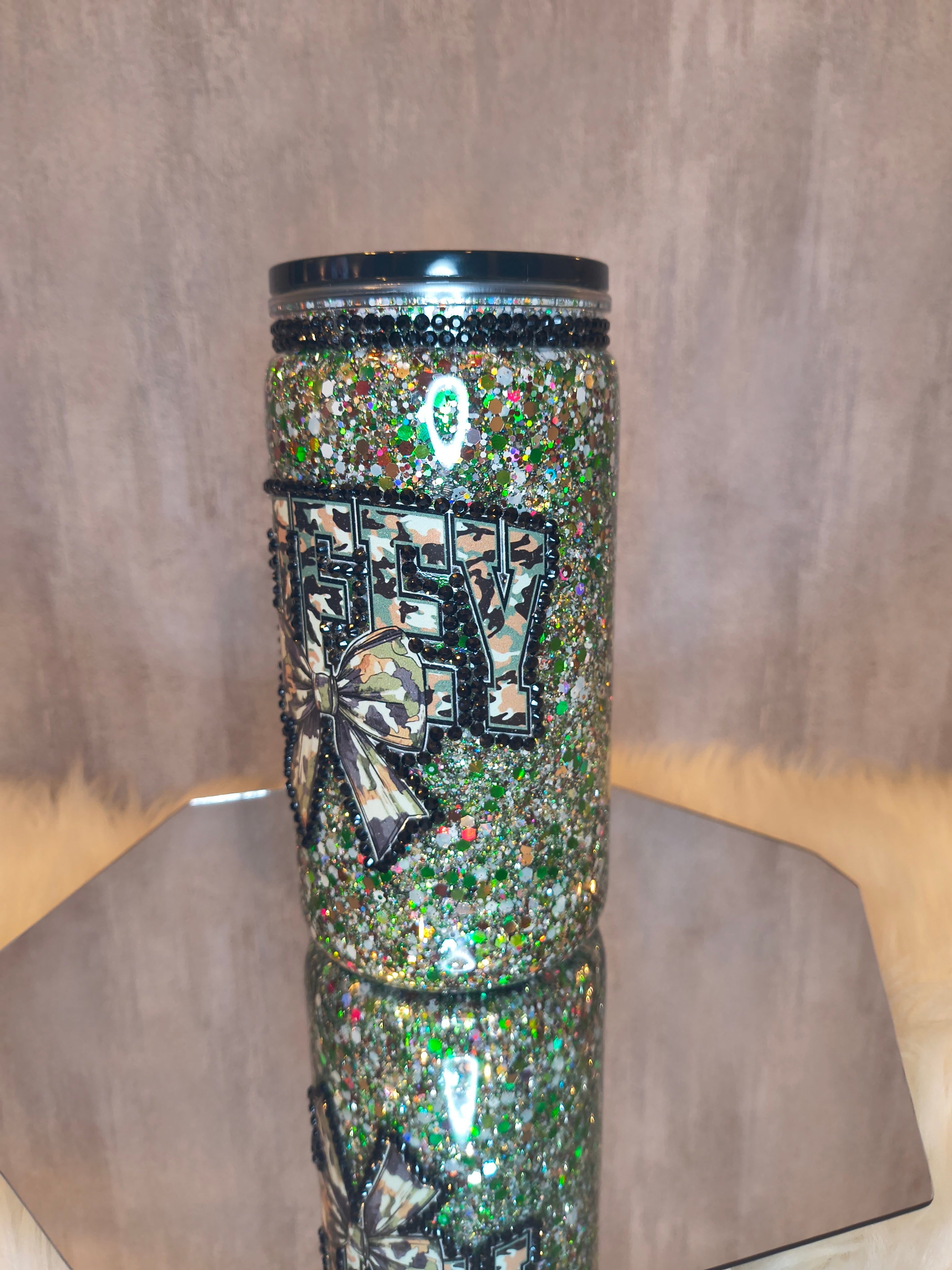 WIFEY 16 oz acrylic libby style snowglobe tumbler