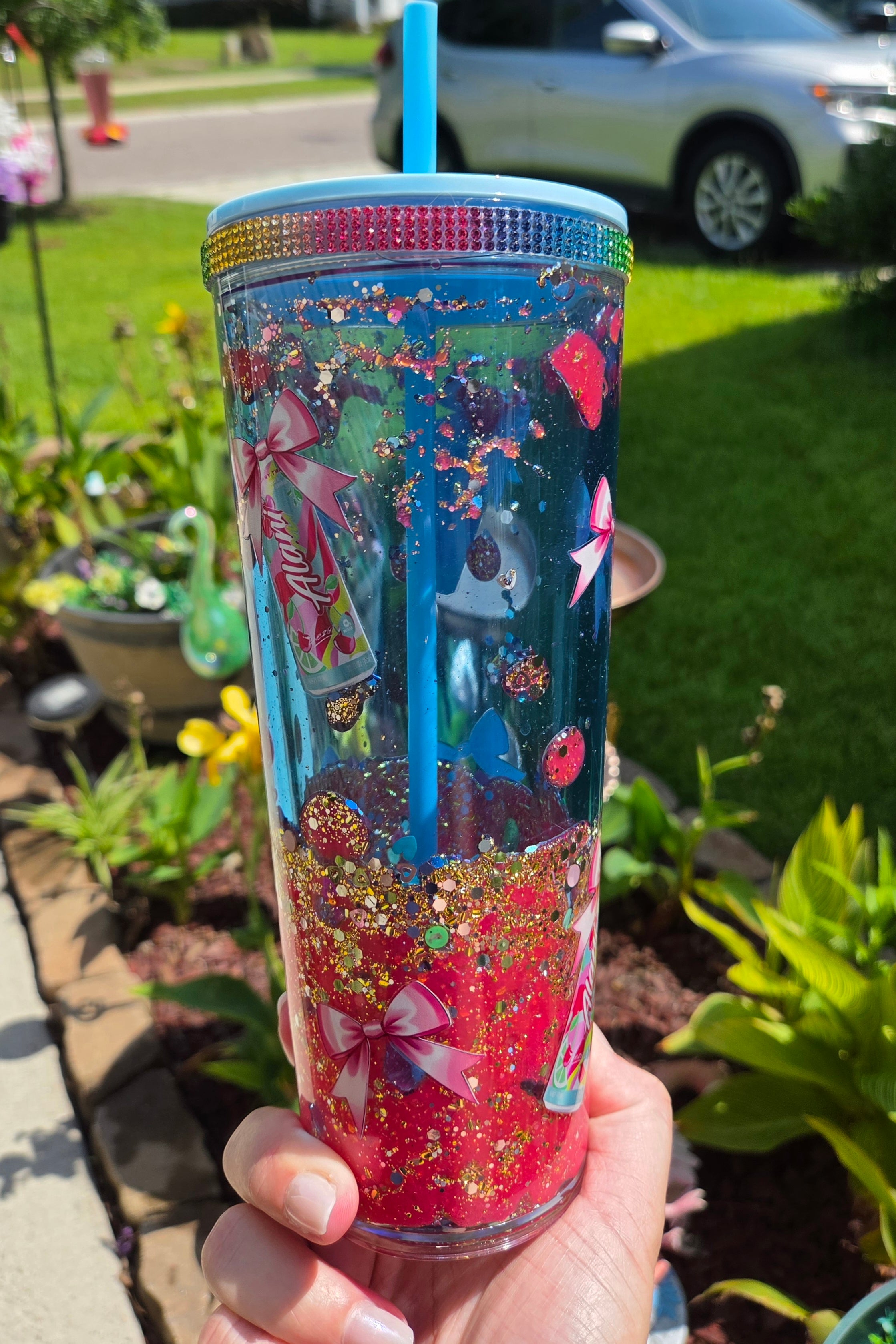 ALANI 24 oz acrylic lava snow globe tumbler