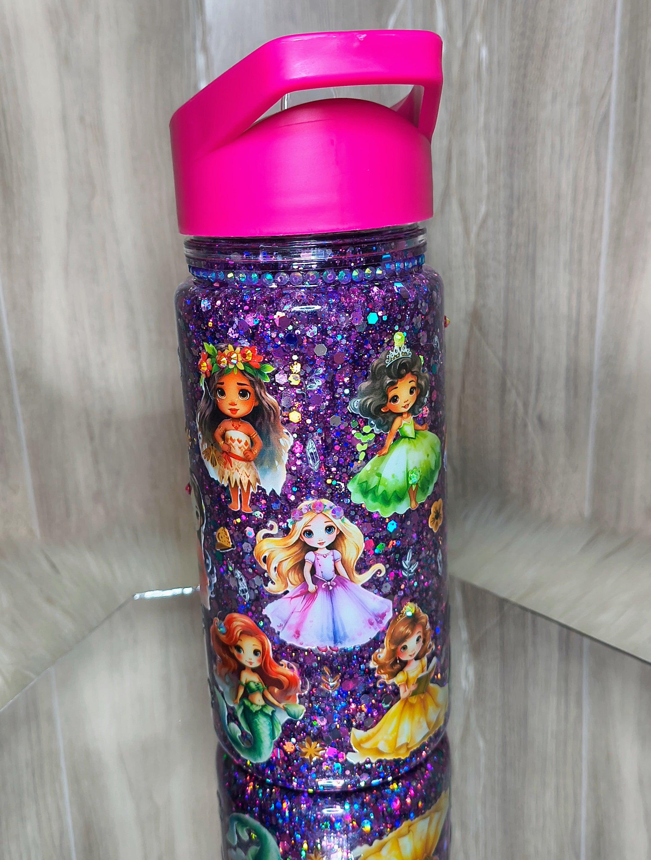PRINCESS 10 oz acrylic kids snowglobe tumbler
