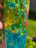 24 oz lava SUMMER WATER acrylic snowglobe tumbler