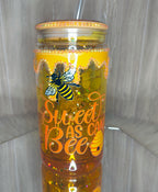 HONEY BEE 16 oz acrylic snowglobe tumbler