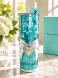 TIFFANY 20 oz stainless steel cup with straw topper