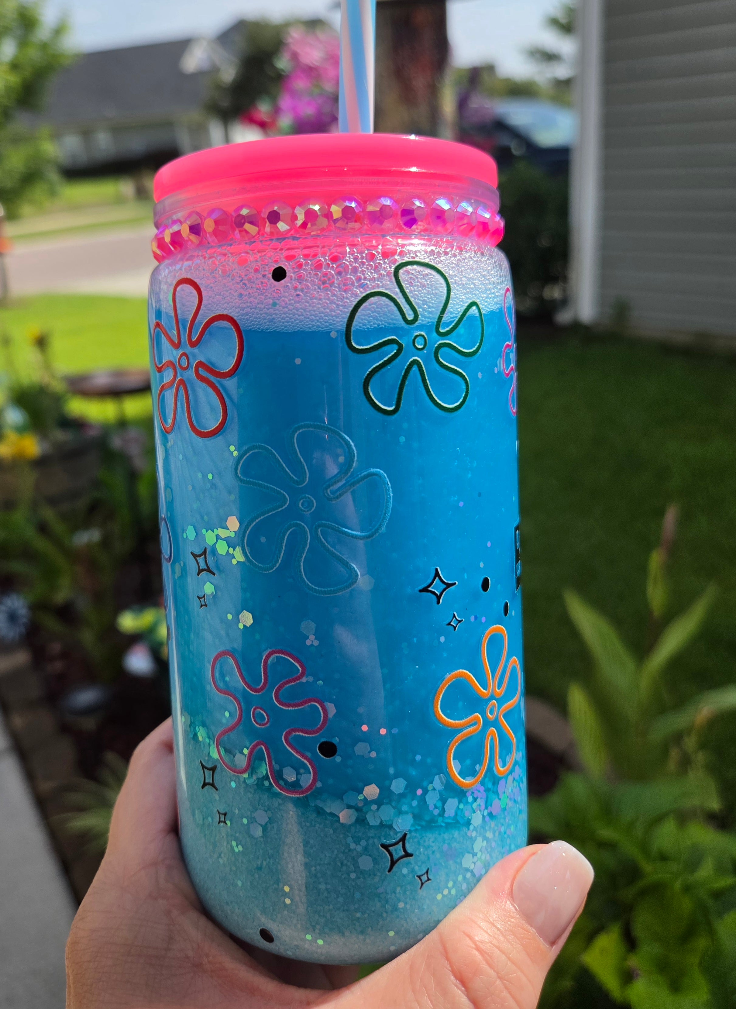 16 oz acrylic water snowglobe ONE MENTAL BREAKDOWN LATER tumbler
